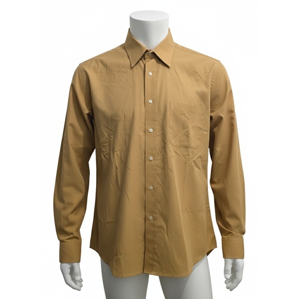 Beverly Hills Polo Club Men's Dress Shirt‎ | Tan/Gold | 16.5 32/33 | L
